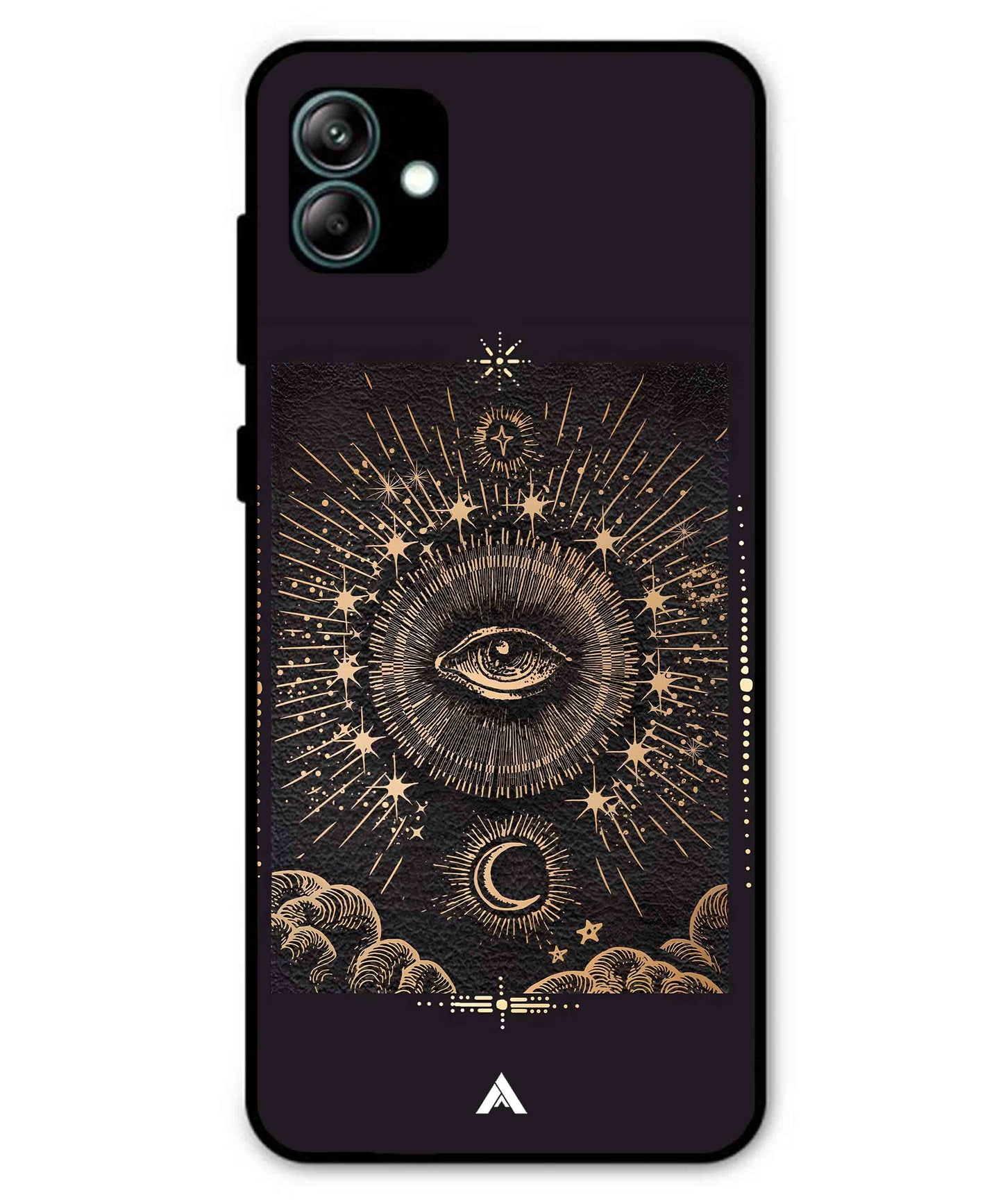 Illuminating Eye Metal Back Cover Phone Case for Samsung Galaxy A04