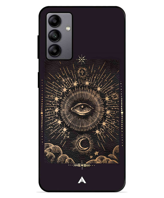 Illuminating Eye Metal Back Cover Phone Case for Samsung Galaxy A04s