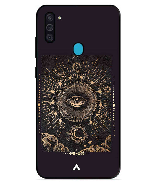 Illuminating Eye Metal Back Cover Phone Case for Samsung Galaxy A11