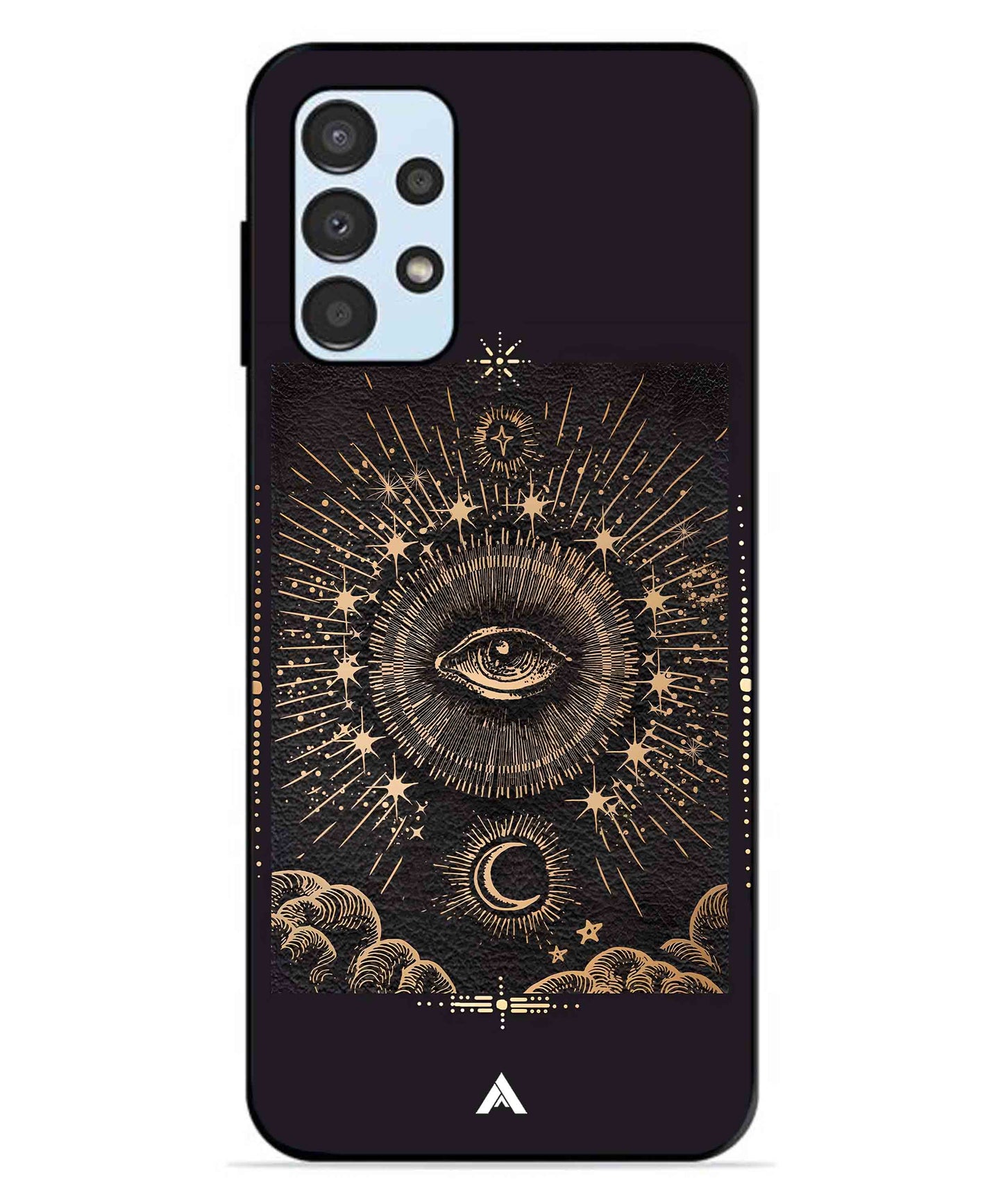 Illuminating Eye Metal Back Cover Phone Case for Samsung Galaxy A13 4G