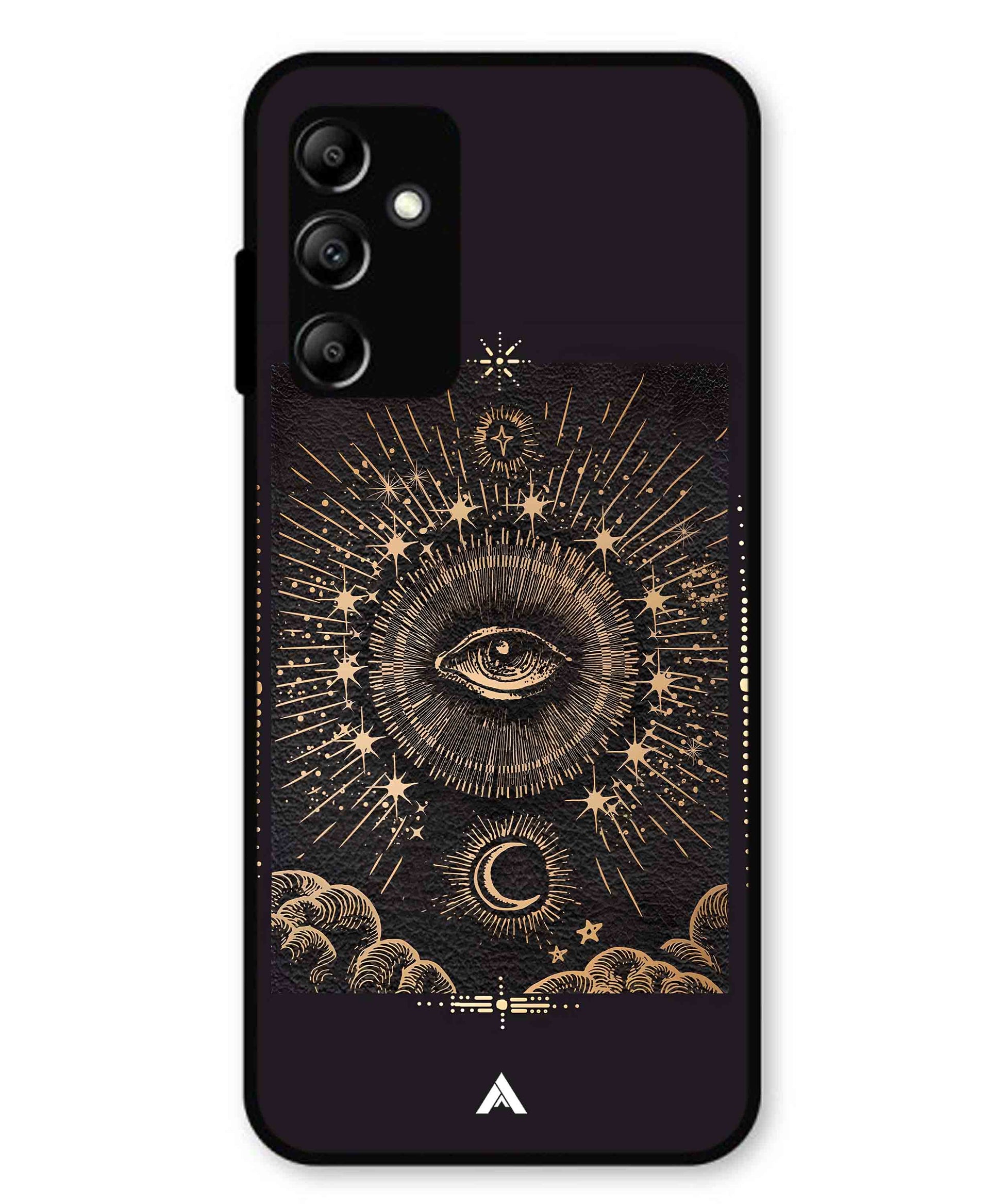 Illuminating Eye Metal Back Cover Phone Case for Samsung Galaxy A14 5G
