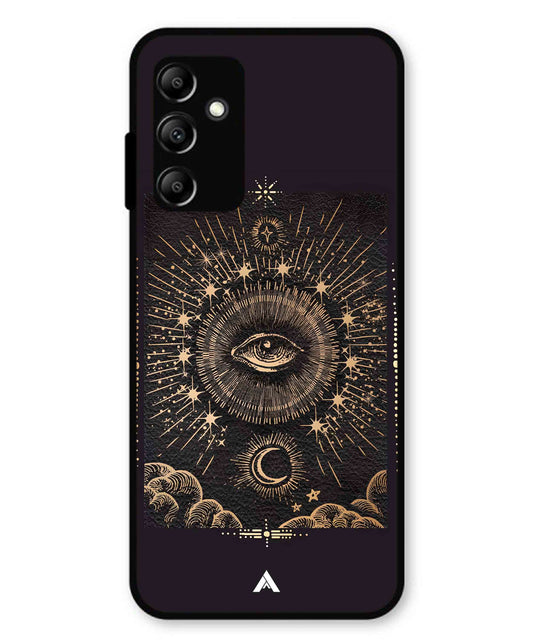 Illuminating Eye Metal Back Cover Phone Case for Samsung Galaxy A14 5G