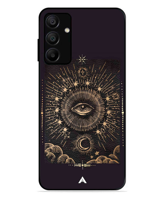 Illuminating Eye Metal Back Cover Phone Case for Samsung Galaxy A15 5G