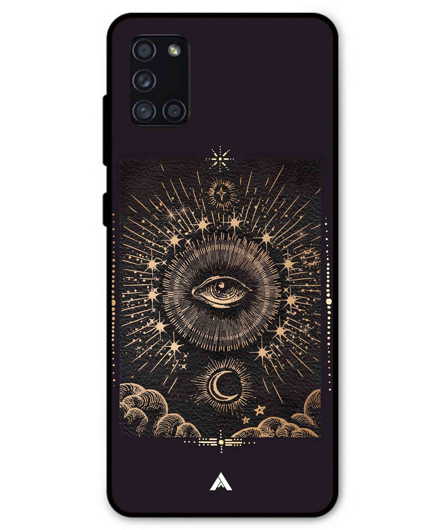 Illuminating Eye Metal Back Cover Phone Case for Samsung Galaxy A31