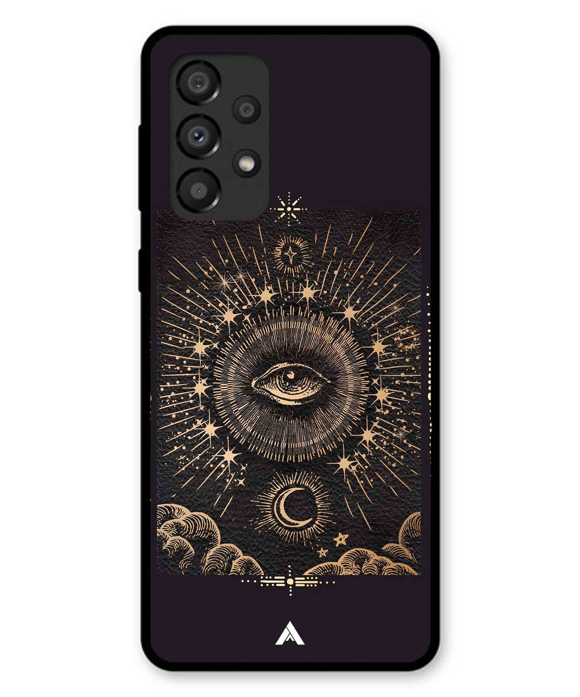 Illuminating Eye Metal Back Cover Phone Case for Samsung Galaxy A33 5G