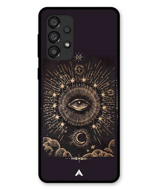 Illuminating Eye Metal Back Cover Phone Case for Samsung Galaxy A33 5G
