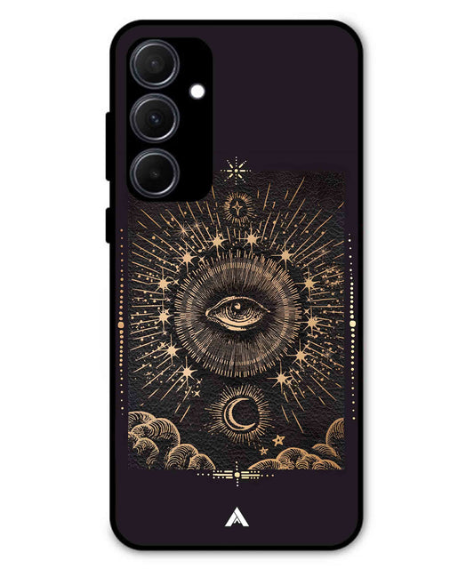 Illuminating Eye Metal Back Cover Phone Case for Samsung Galaxy A35