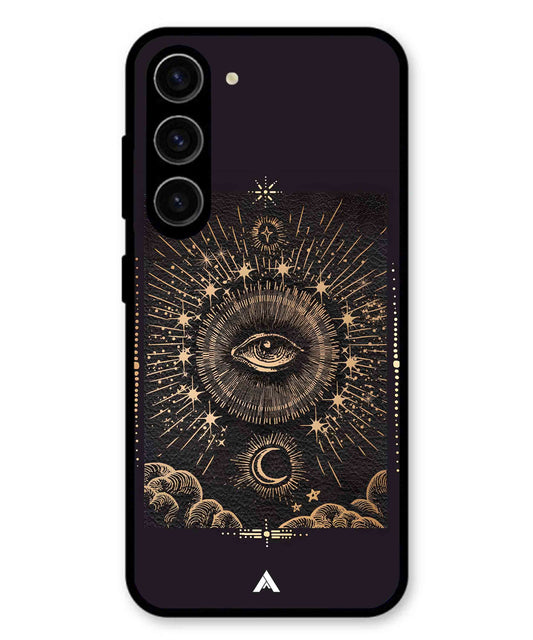 Illuminating Eye Metal Back Cover Phone Case for Samsung Galaxy A36