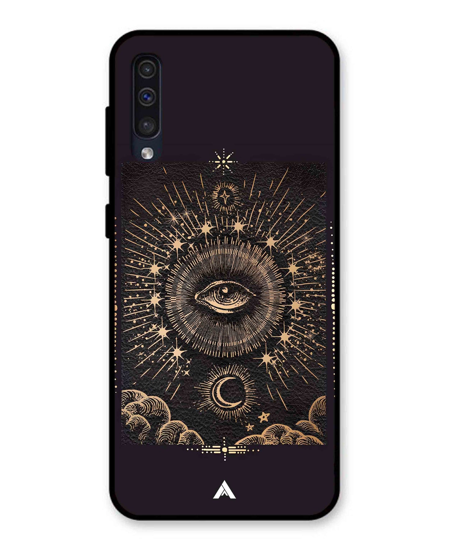 Illuminating Eye Metal Back Cover Phone Case for Samsung Galaxy A50