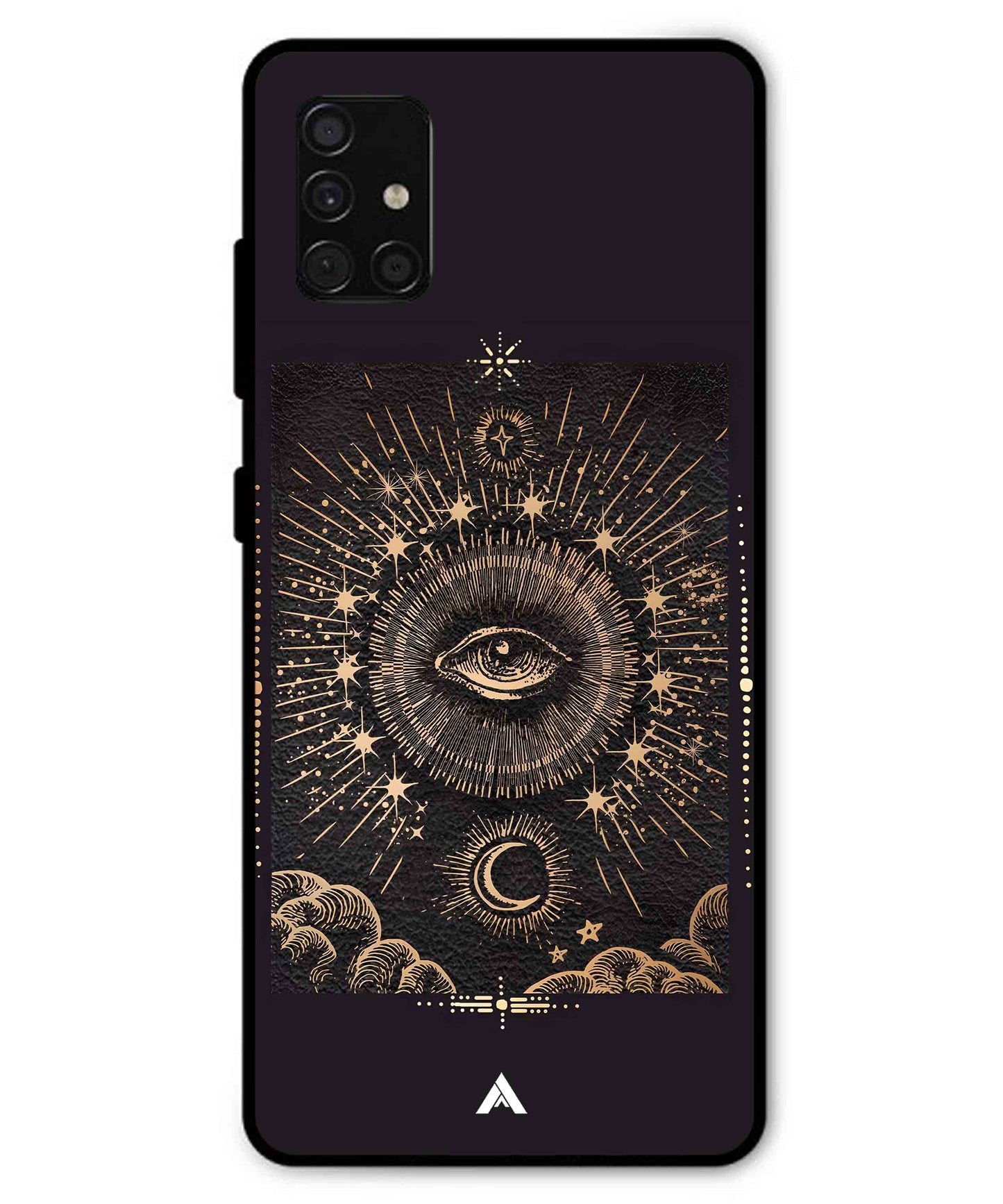 Illuminating Eye Metal Back Cover Phone Case for Samsung Galaxy A51