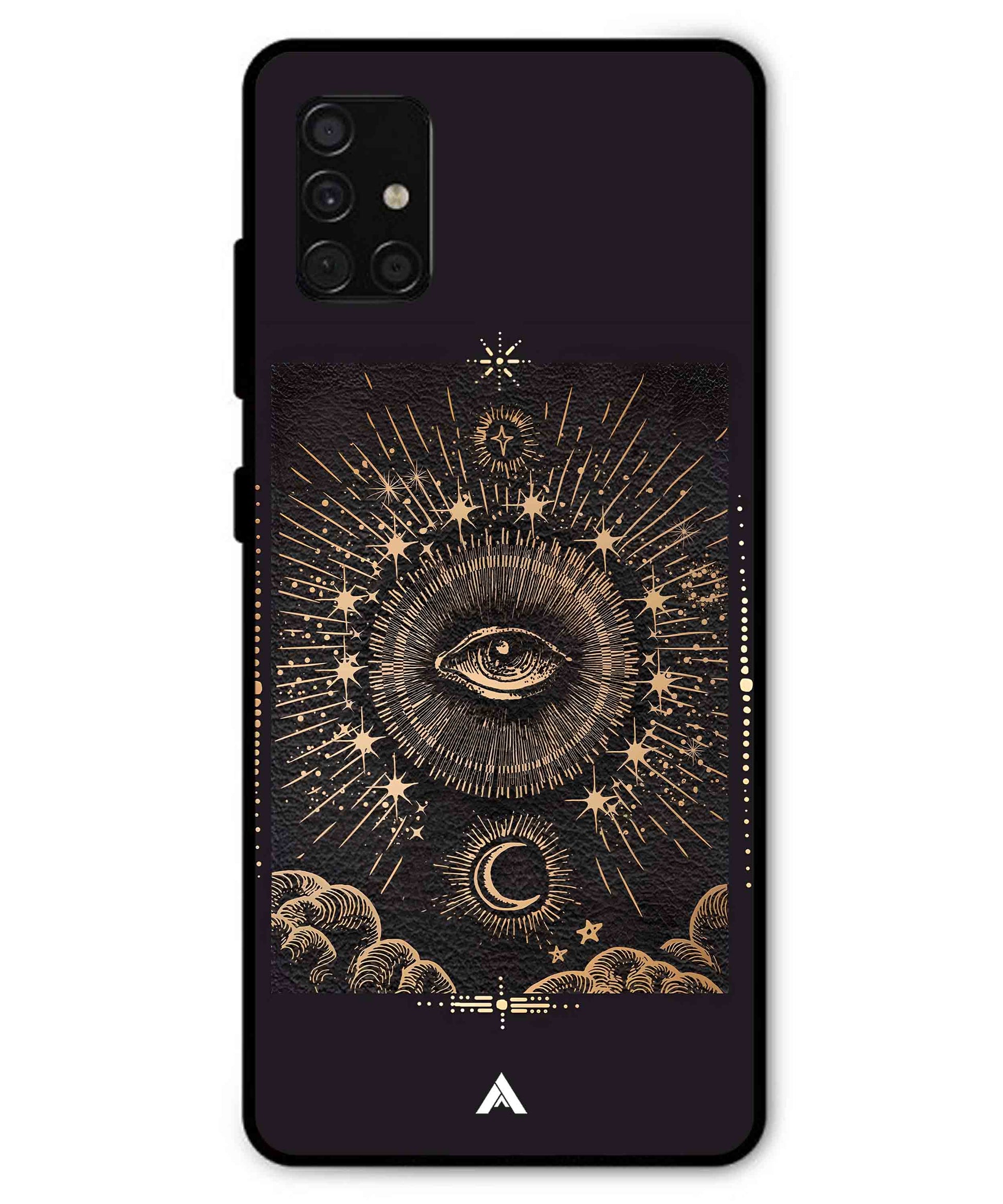 Illuminating Eye Metal Back Cover Phone Case for Samsung Galaxy A51