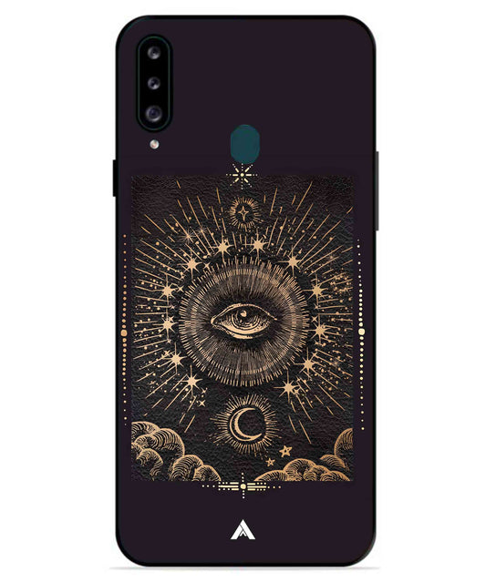 Illuminating Eye Metal Back Cover Phone Case for Samsung Galaxy A70
