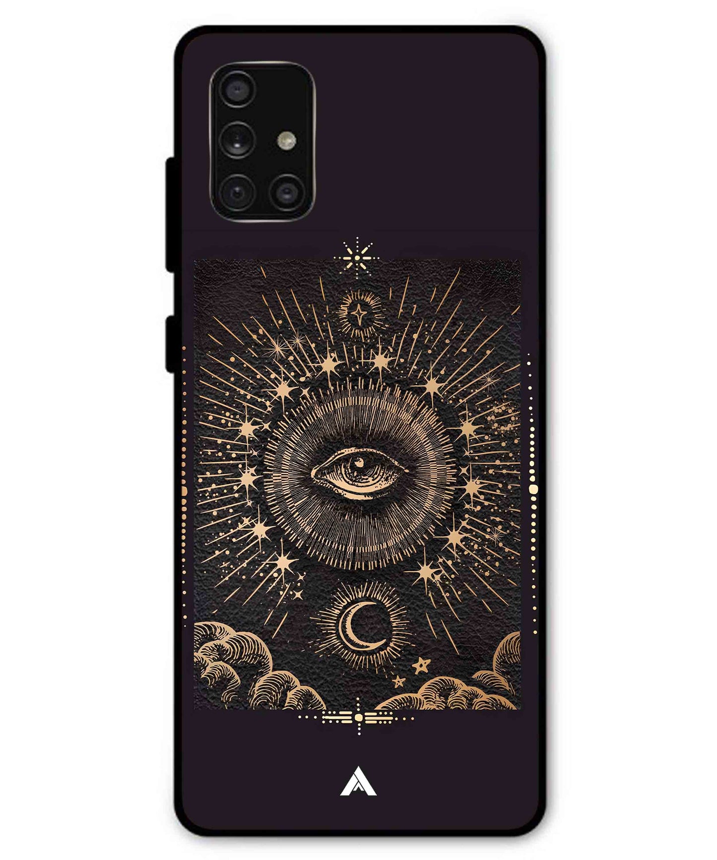 Illuminating Eye Metal Back Cover Phone Case for Samsung Galaxy A71