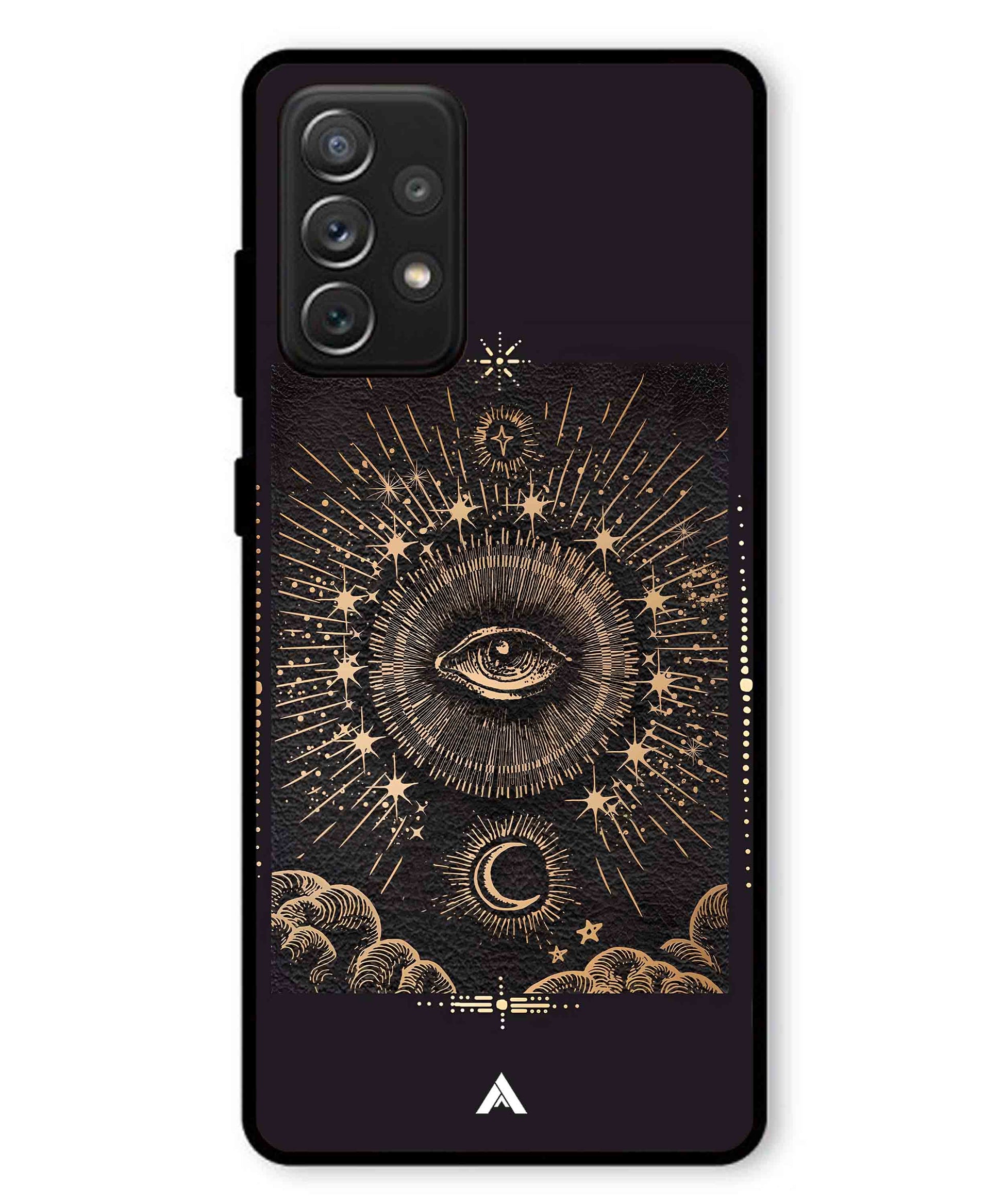 Illuminating Eye Metal Back Cover Phone Case for Samsung Galaxy A72
