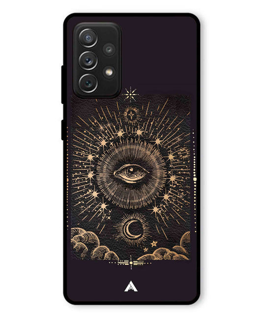 Illuminating Eye Metal Back Cover Phone Case for Samsung Galaxy A72