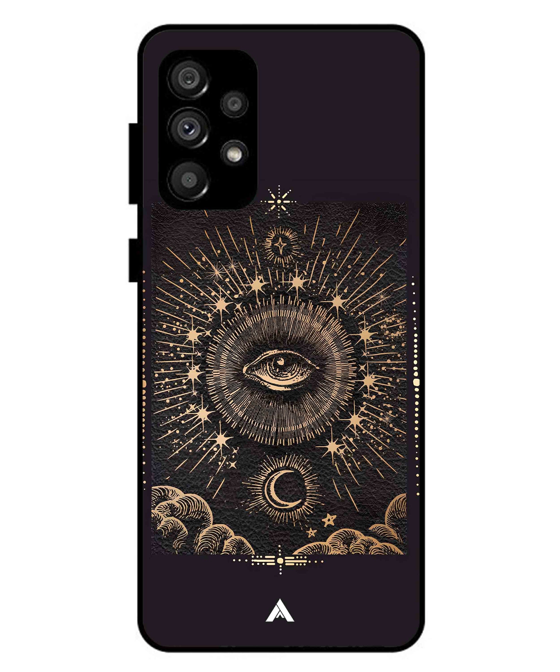 Illuminating Eye Metal Back Cover Phone Case for Samsung Galaxy A73