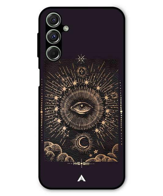 Illuminating Eye Metal Back Cover Phone Case for Samsung Galaxy F34