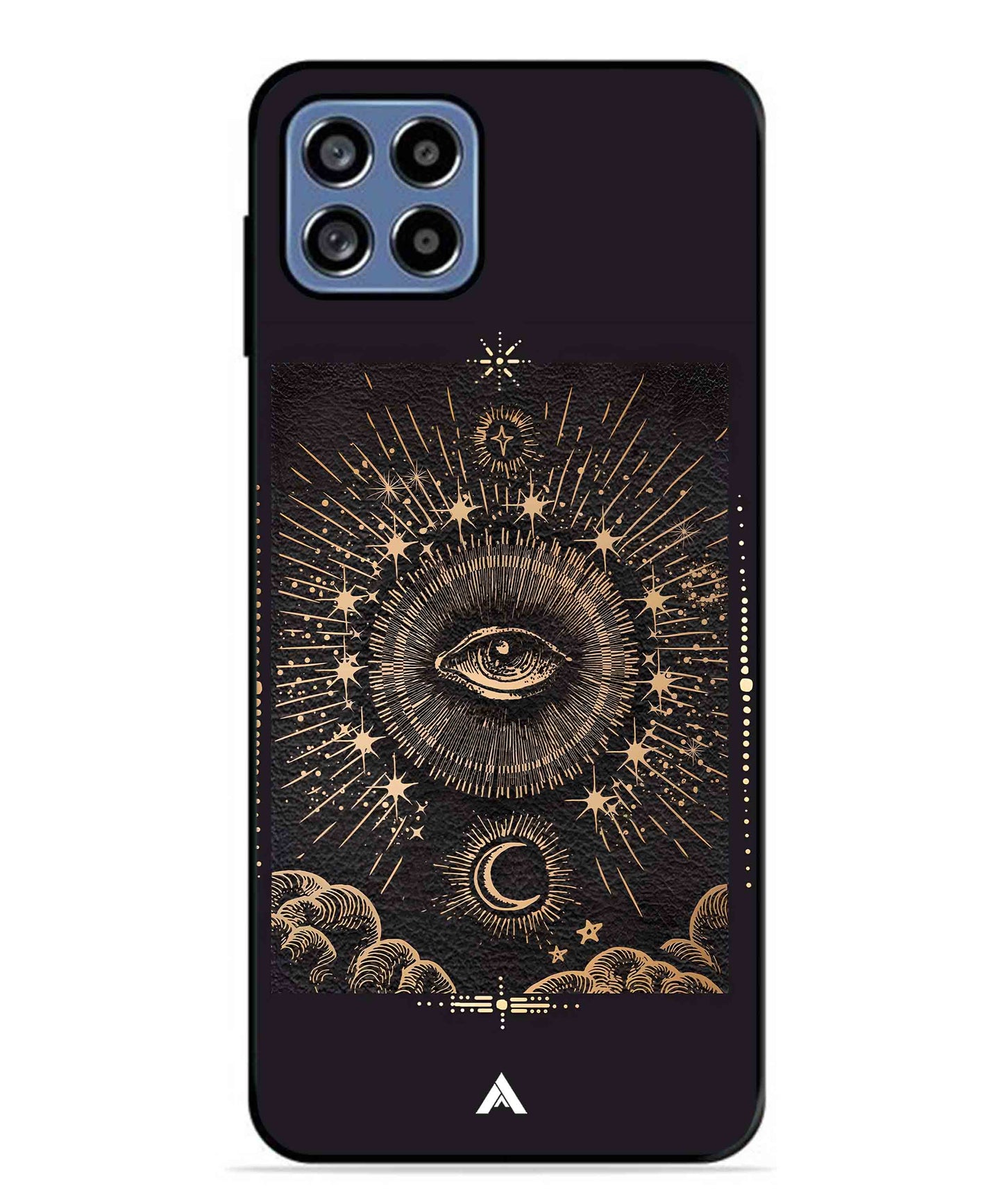 Illuminating Eye Metal Back Cover Phone Case for Samsung Galaxy F42