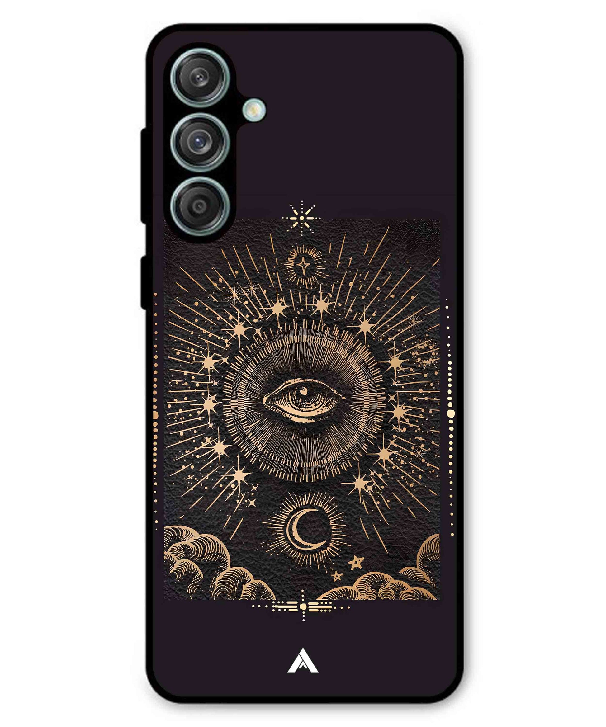 Illuminating Eye Metal Back Cover Phone Case for Samsung Galaxy F55