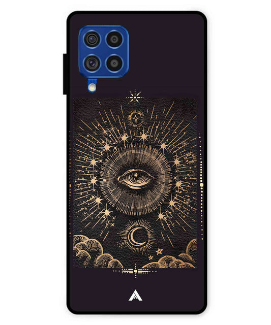 Illuminating Eye Metal Back Cover Phone Case for Samsung Galaxy F62