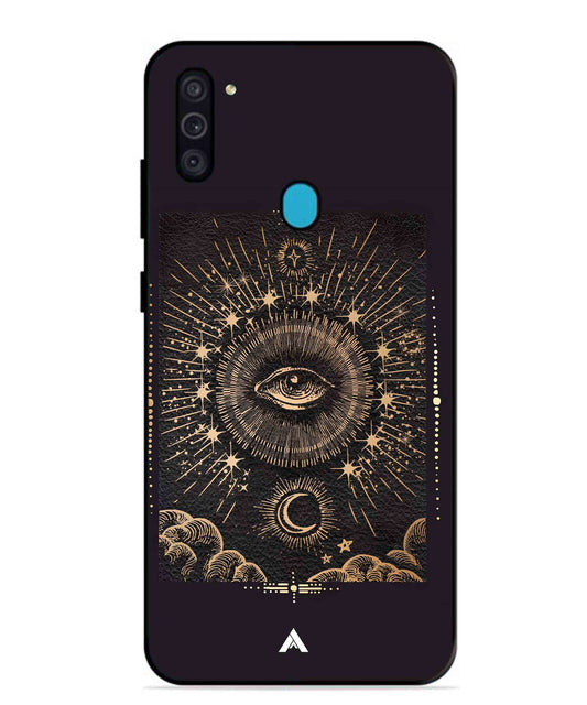 Illuminating Eye Metal Back Cover Phone Case for Samsung Galaxy M11