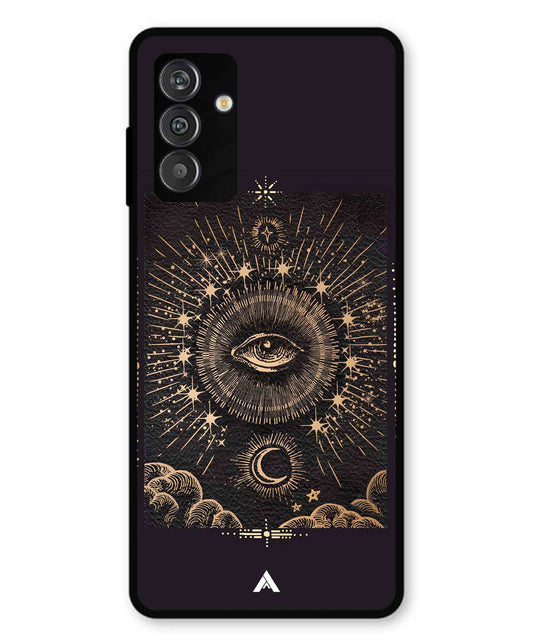 Illuminating Eye Metal Back Cover Phone Case for Samsung Galaxy M14
