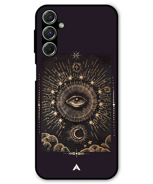Illuminating Eye Metal Back Cover Phone Case for Samsung Galaxy M34