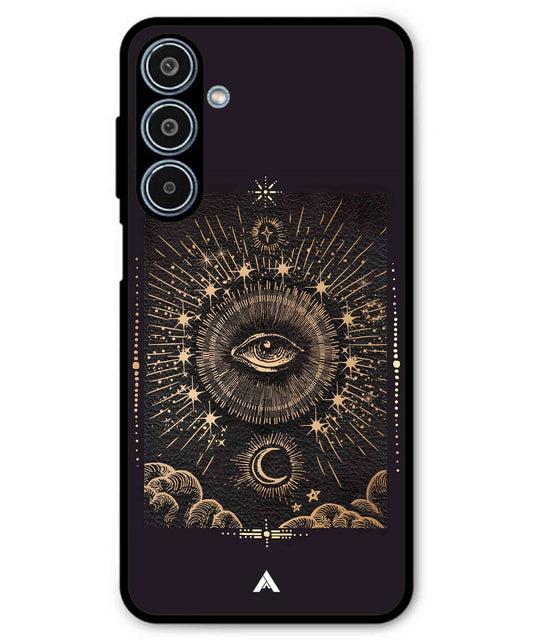 Illuminating Eye Metal Back Cover Phone Case for Samsung Galaxy M35