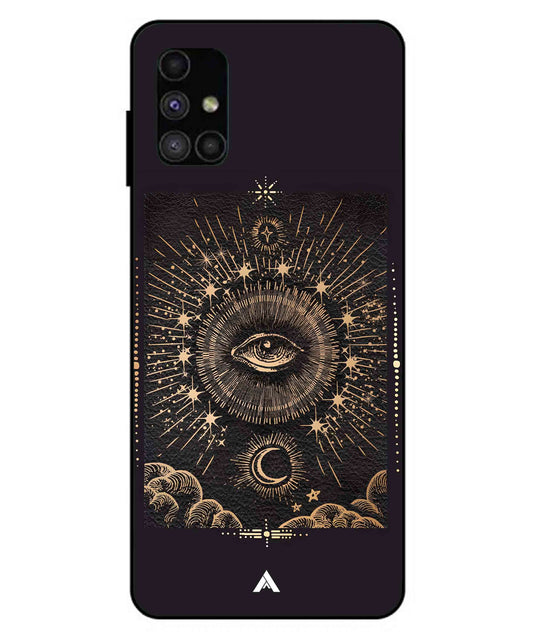 Illuminating Eye Metal Back Cover Phone Case for Samsung Galaxy M51
