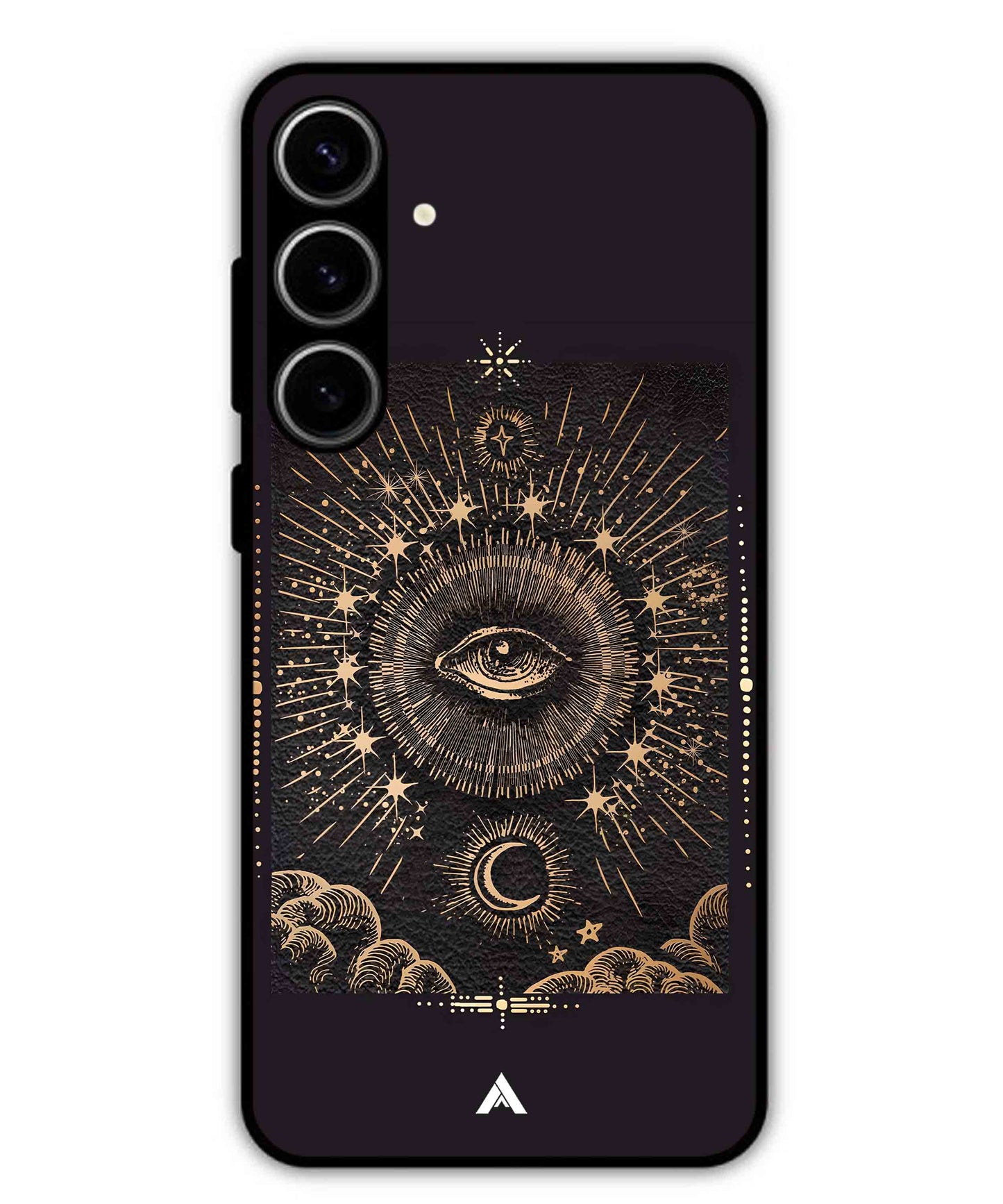 Illuminating Eye Metal Back Cover Phone Case for Samsung Galaxy S24 Plus