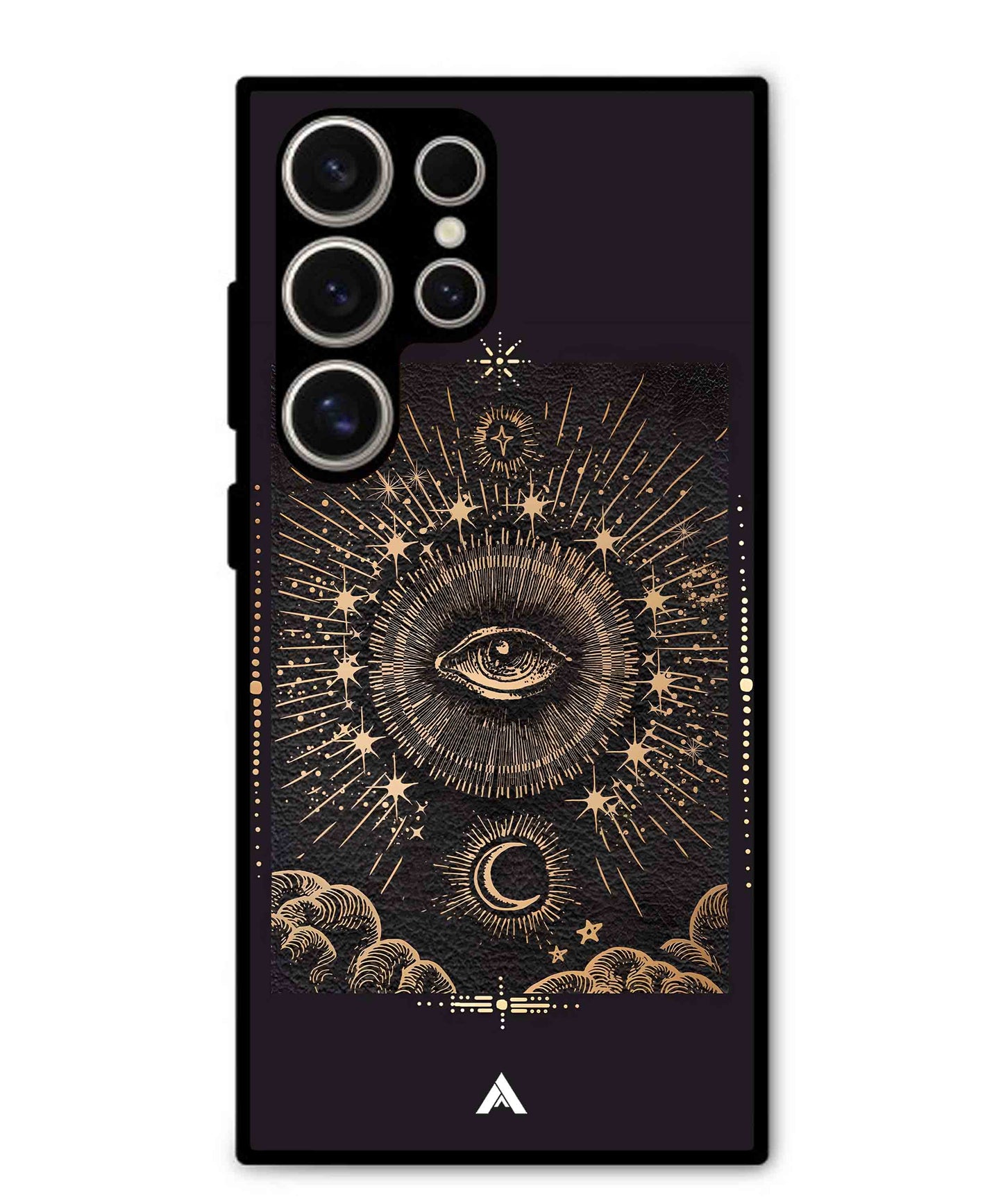 Illuminating Eye Metal Back Cover Phone Case for Samsung Galaxy S24 Ultra