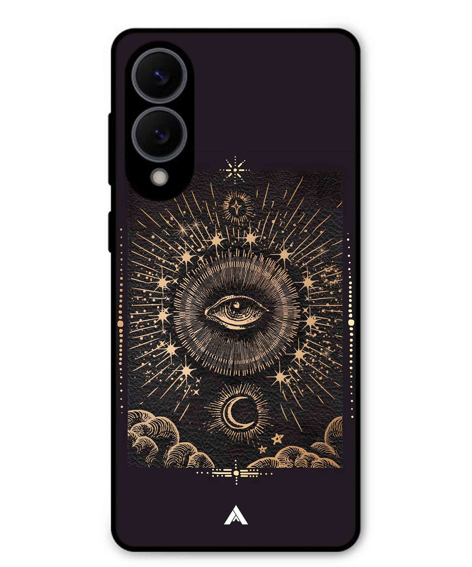 Illuminating Eye Metal Back Cover Phone Case for Samsung Galaxy S25 Edge