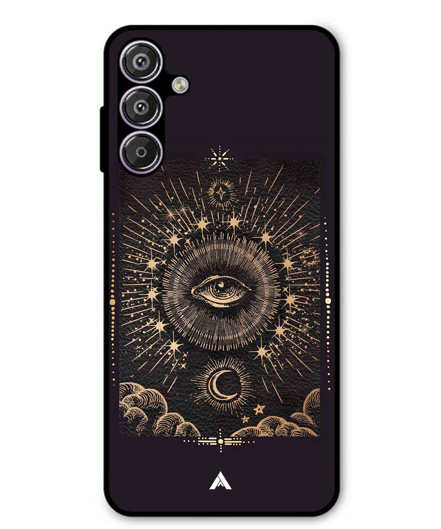 Illuminating Eye Metal Back Cover Phone Case for Samsung Galaxy S25 Plus