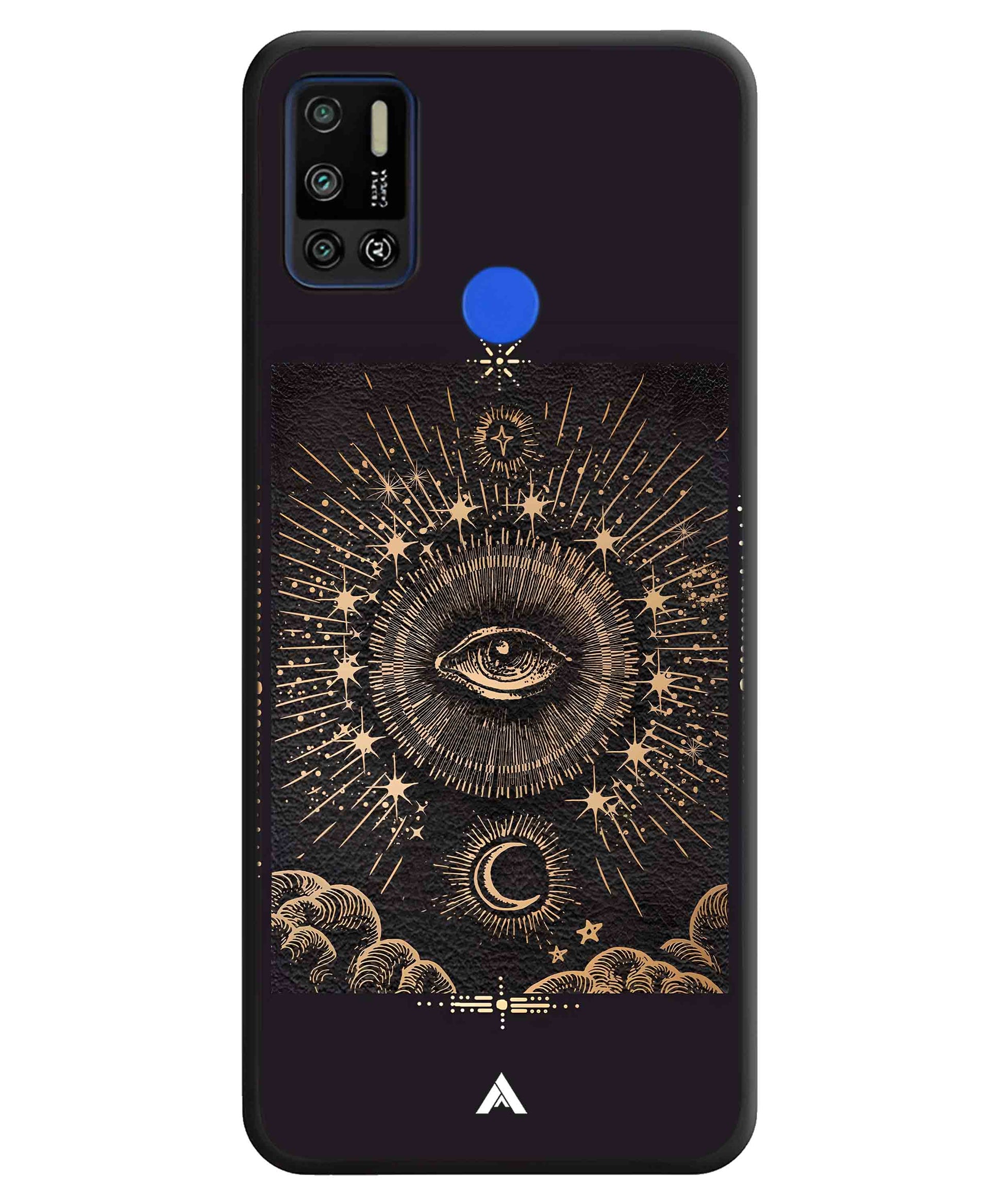 Illuminating Eye Metal Back Cover Phone Case for Tecno Spark 6 Air