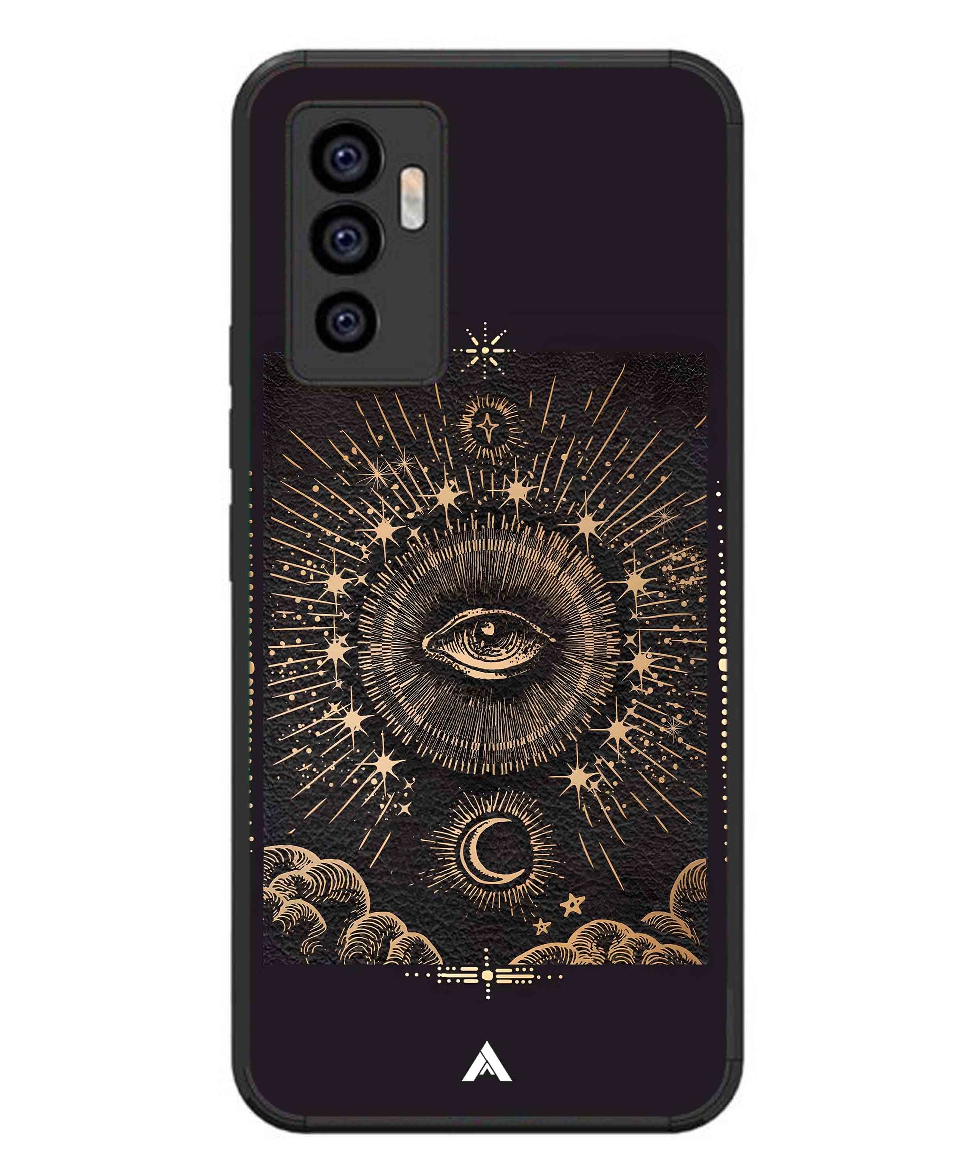 Illuminating Eye Metal Back Cover Phone Case for Vivo T1