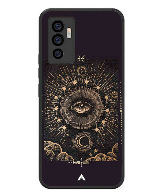 Illuminating Eye Metal Back Cover Phone Case for Vivo T1