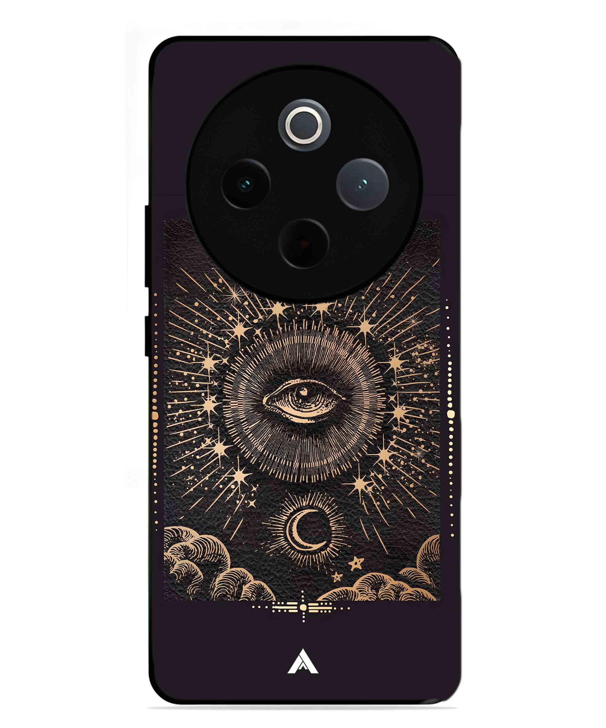 Illuminating Eye Metal Back Cover Phone Case for Vivo T4