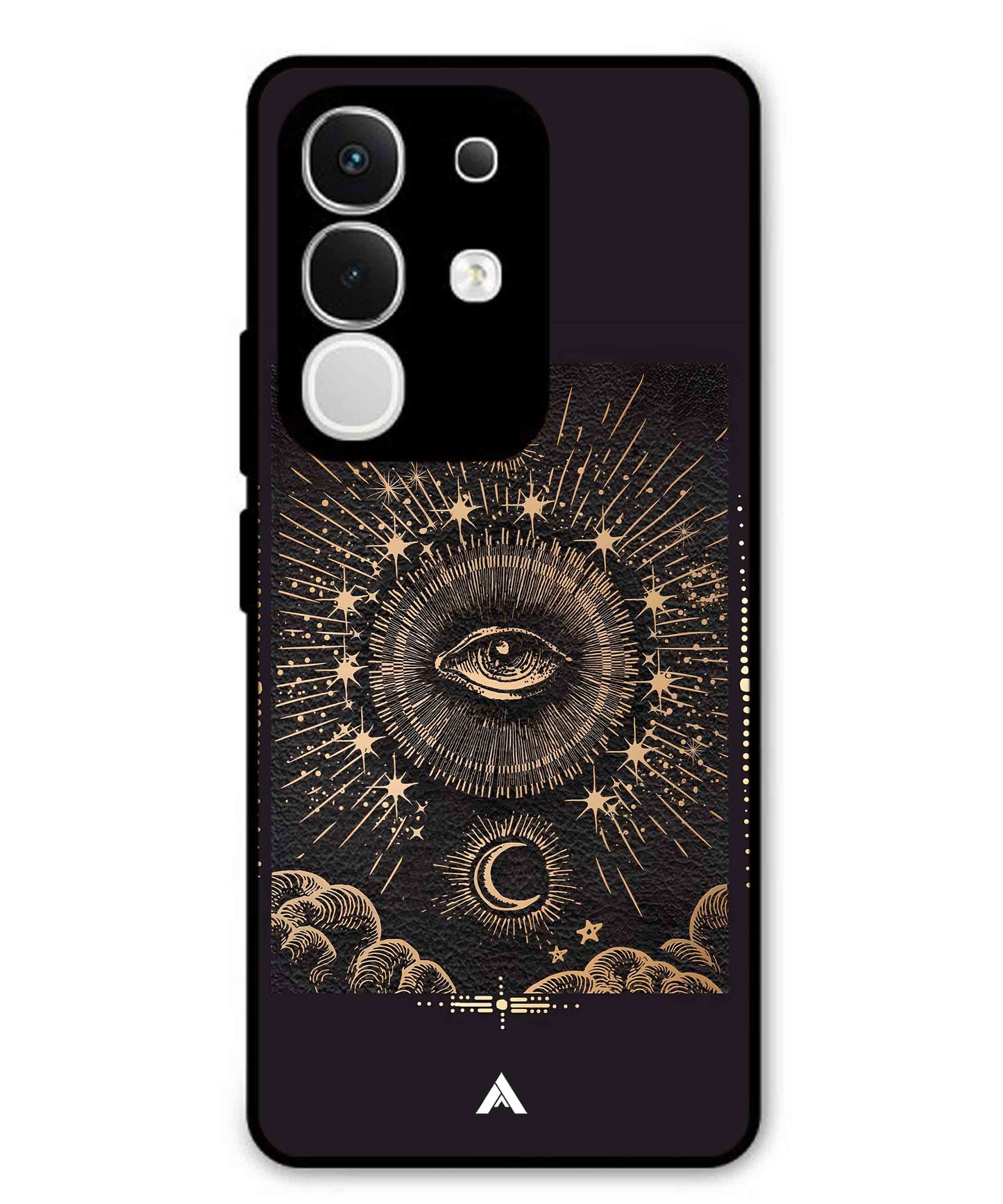 Illuminating Eye Metal Back Cover Phone Case for Vivo T4X