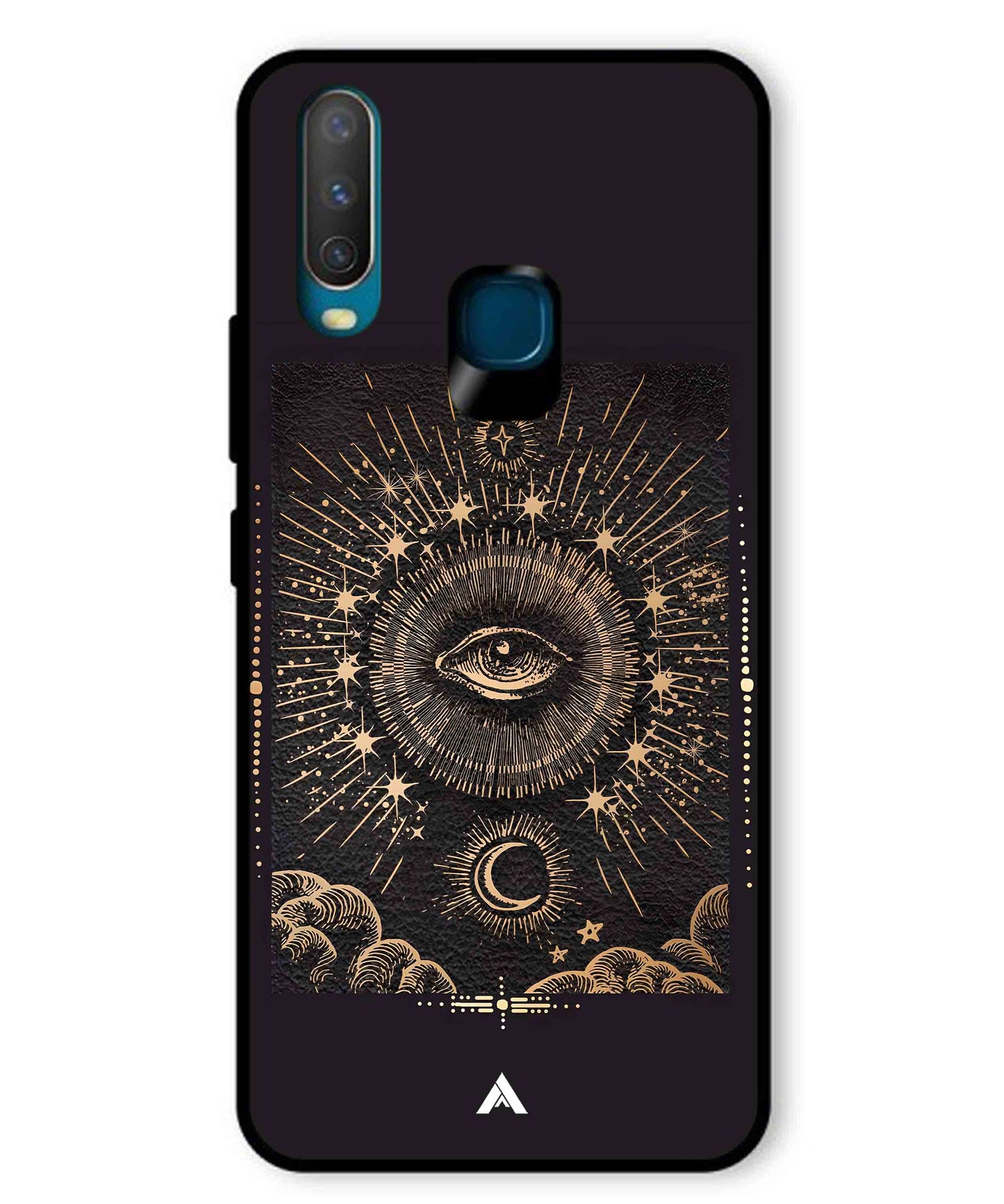 Illuminating Eye Metal Back Cover Phone Case for Vivo U10