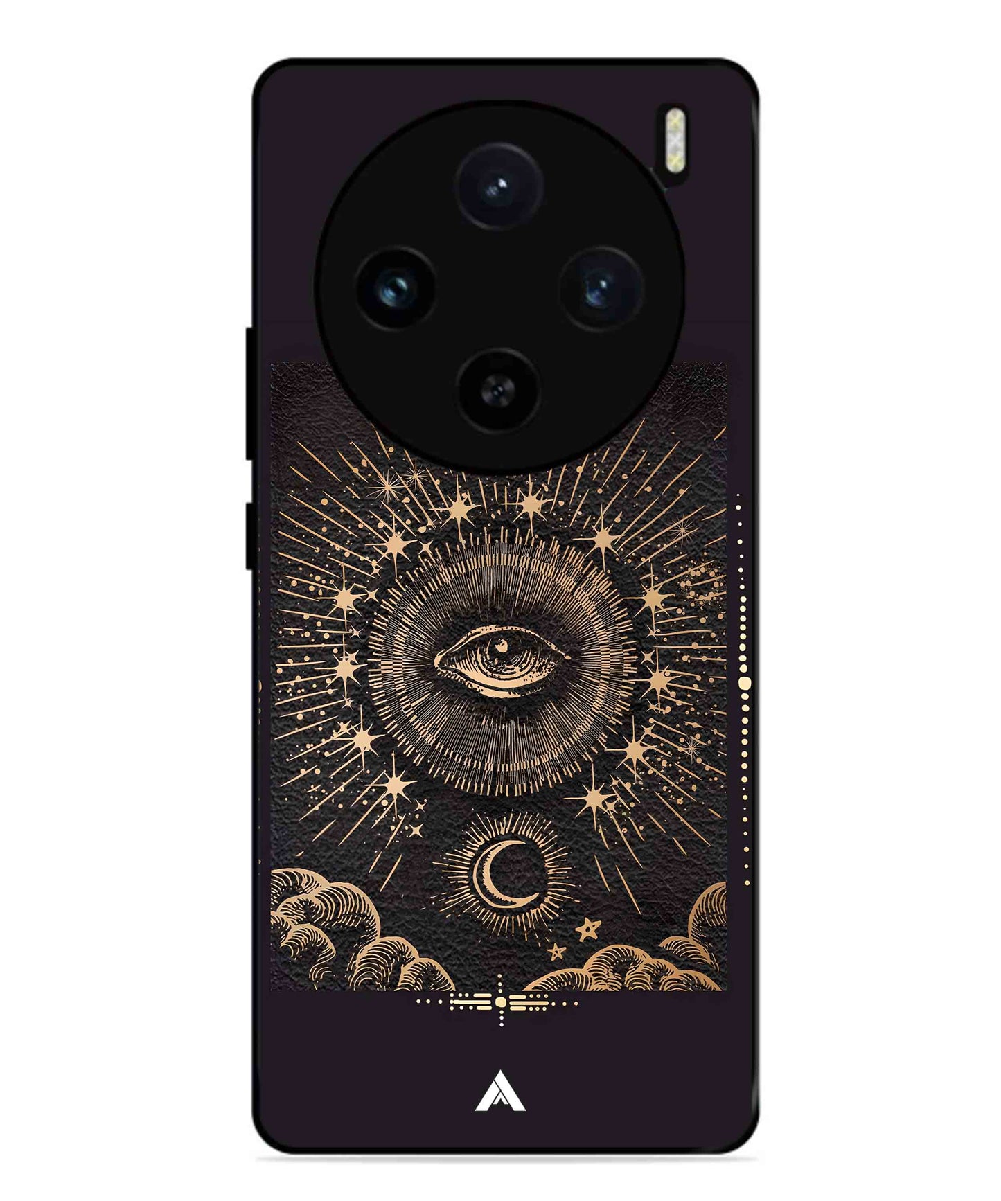 Illuminating Eye Metal Back Cover Phone Case for Vivo X100
