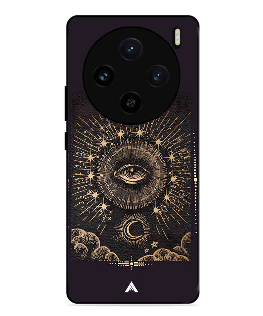 Illuminating Eye Metal Back Cover Phone Case for Vivo X100 Pro
