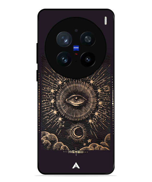 Illuminating Eye Metal Back Cover Phone Case for Vivo X200 Pro