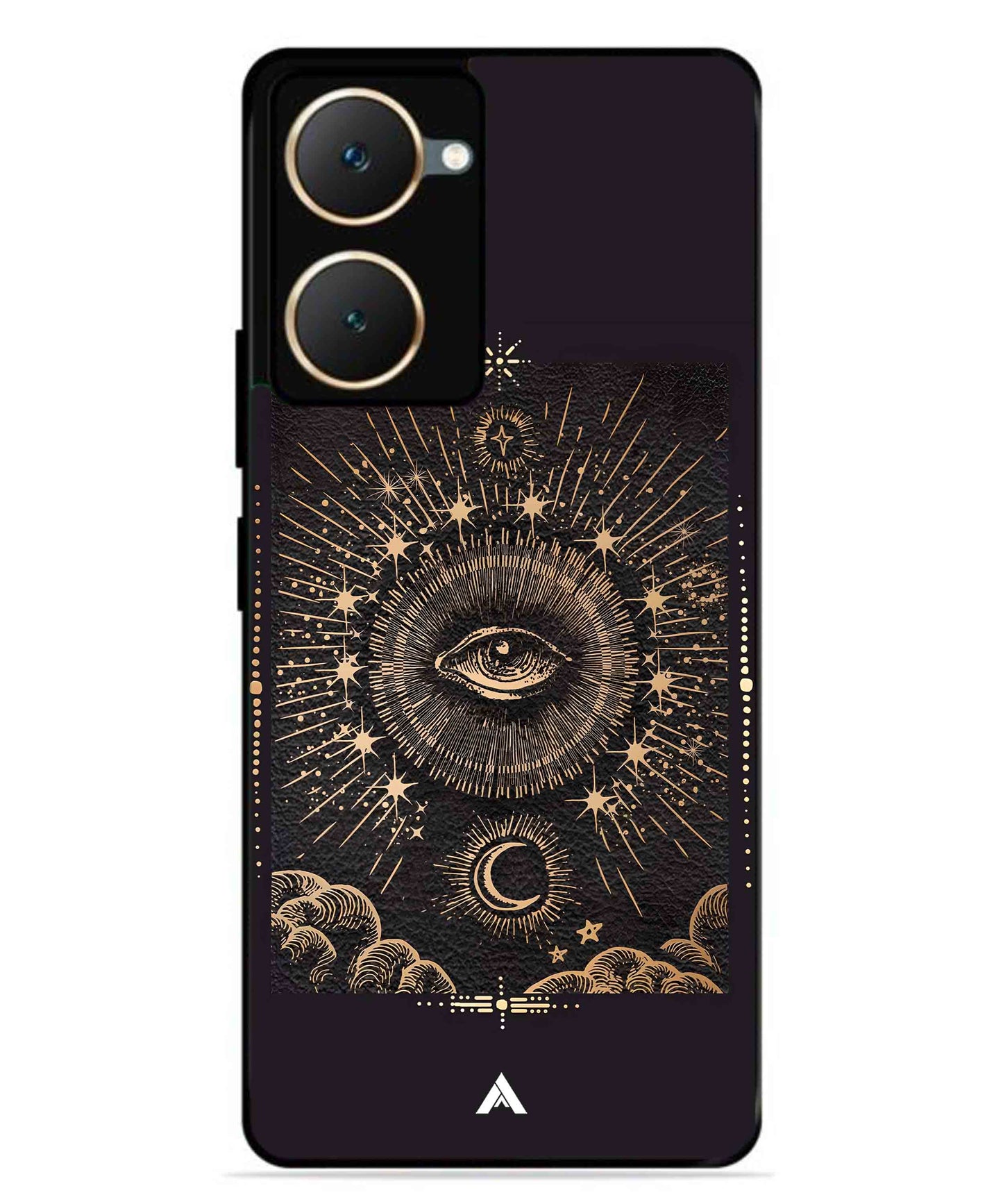 Illuminating Eye Metal Back Cover Phone Case for Vivo Y18e