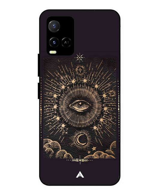 Illuminating Eye Metal Back Cover Phone Case for Vivo Y21