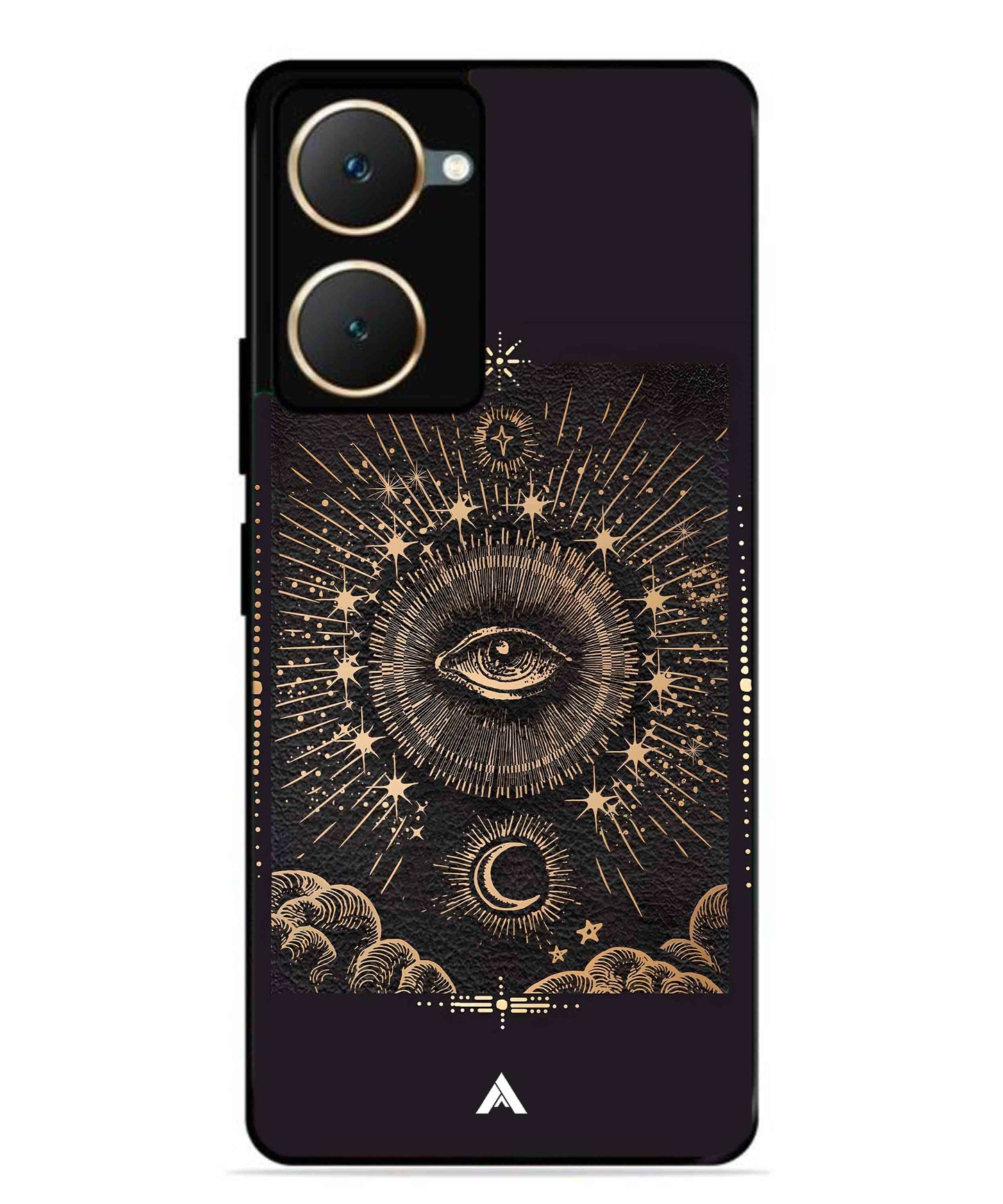 Illuminating Eye Metal Back Cover Phone Case for Vivo Y28s