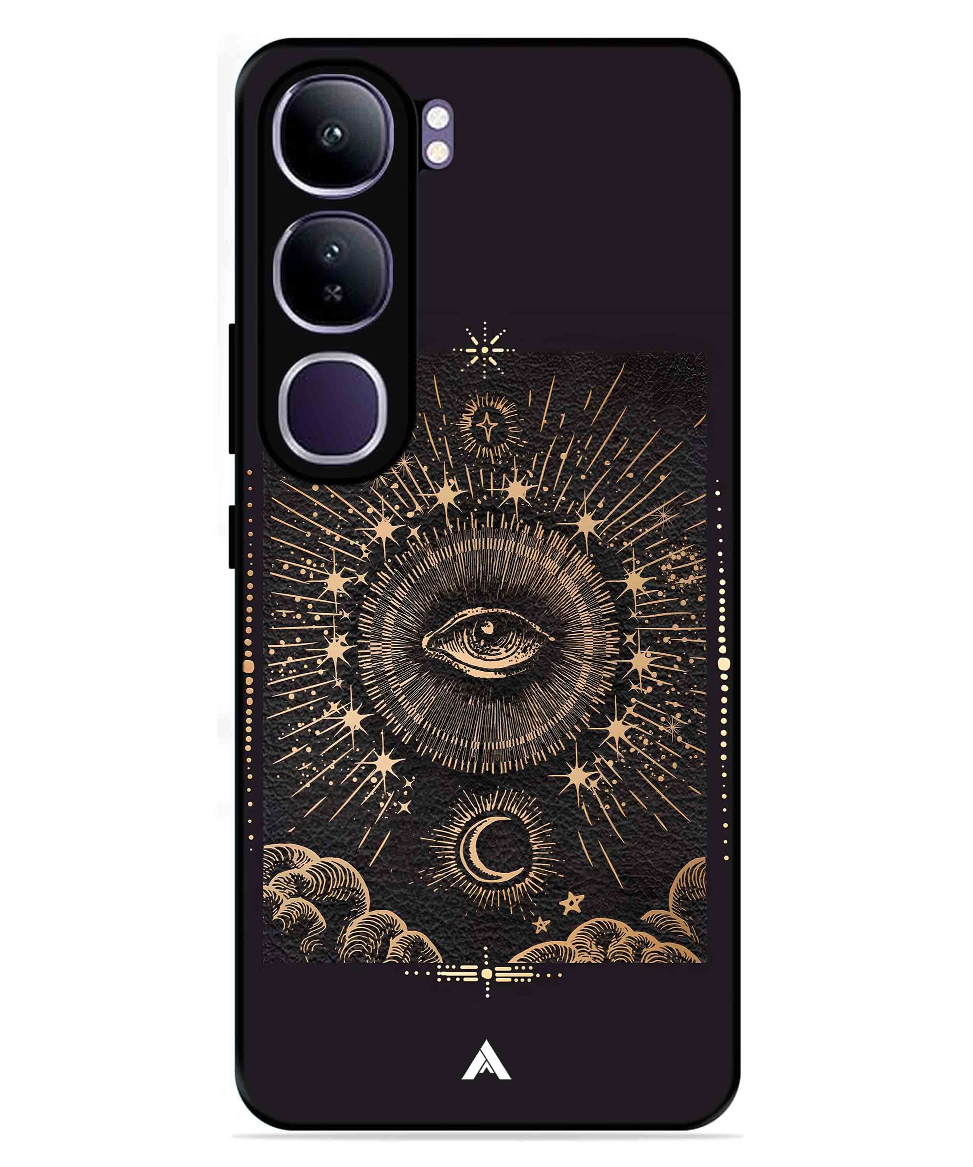 Illuminating Eye Metal Back Cover Phone Case for Vivo Y300