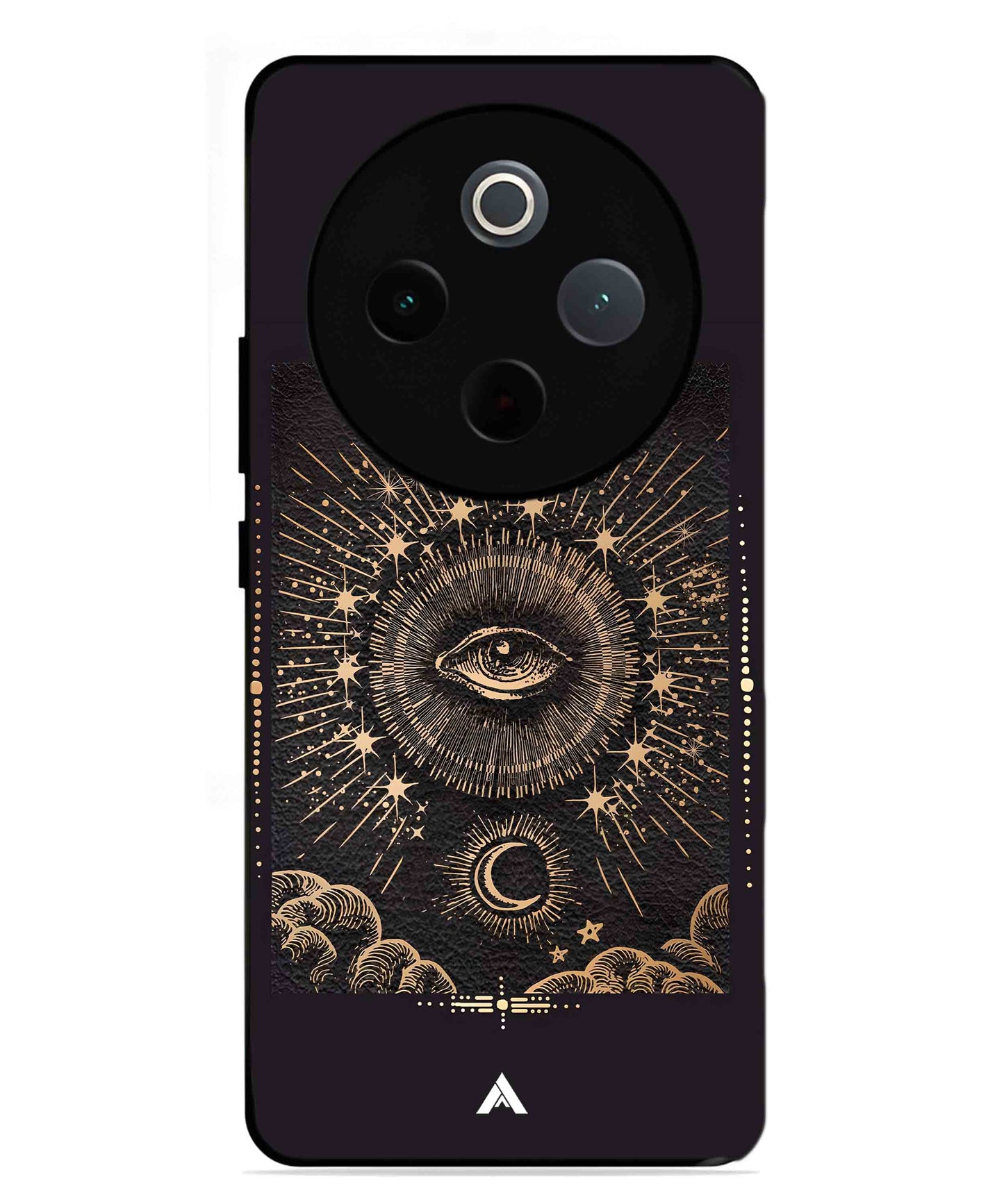 Illuminating Eye Metal Back Cover Phone Case for Vivo Y300 Pro