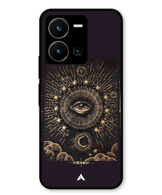 Illuminating Eye Metal Back Cover Phone Case for Vivo Y35