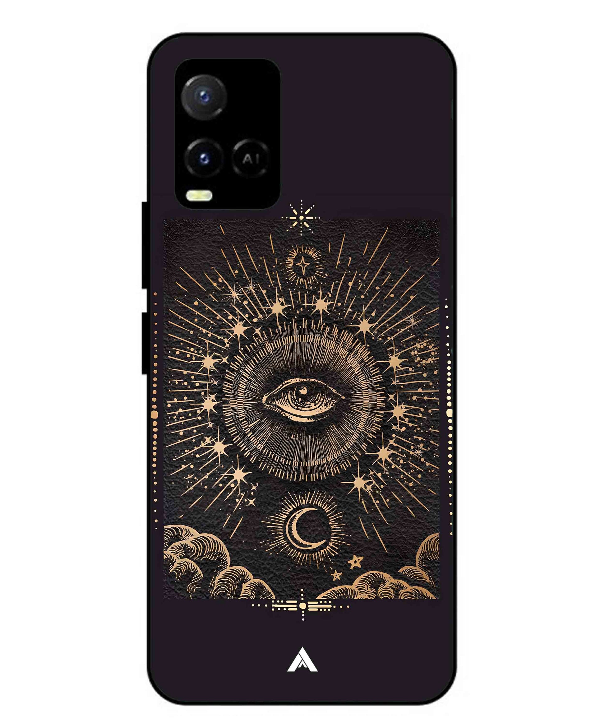 Illuminating Eye Metal Back Cover Phone Case for Vivo Y36