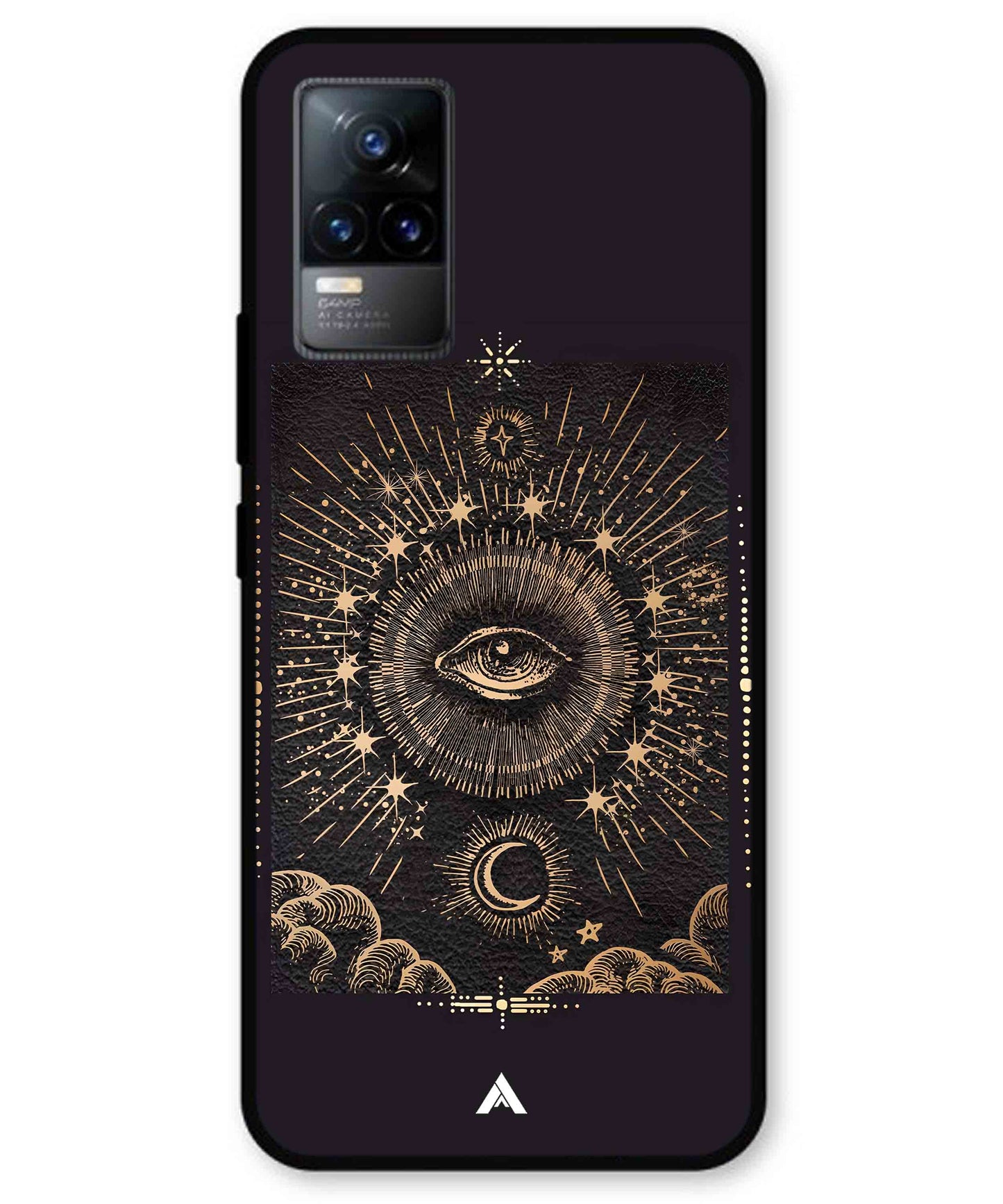 Illuminating Eye Metal Back Cover Phone Case for Vivo Y73